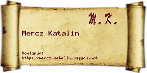 Mercz Katalin névjegykártya
